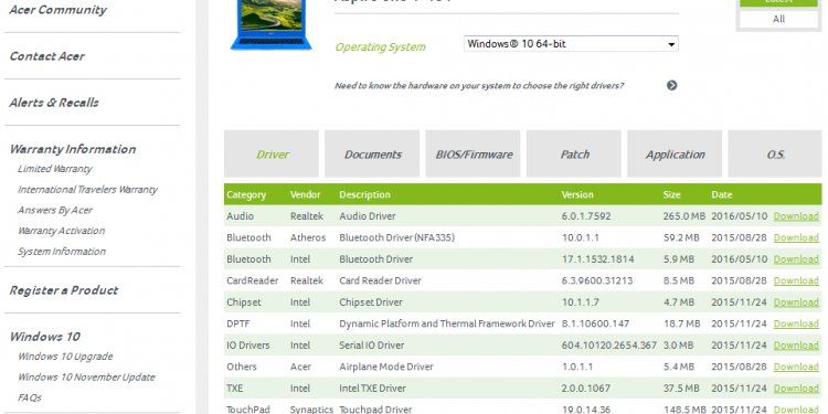 Acer-aspire-drivers-download