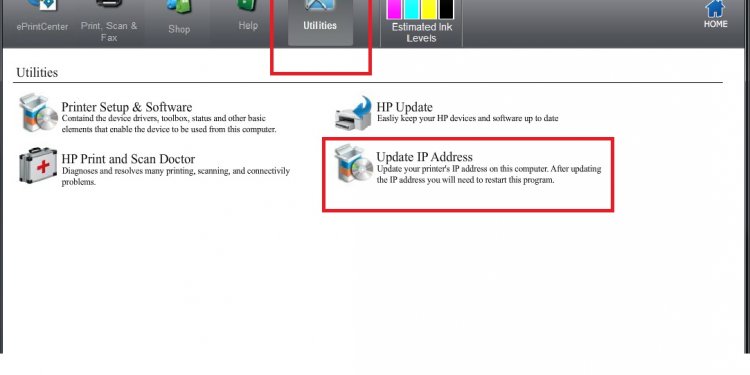 Printer Assistant - Update IP