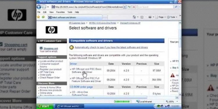 HP printer drivers for Windows Vista