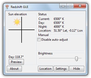 RedShift GUI