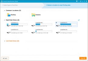 Scan the selected disk to recover data from ASUS laptop